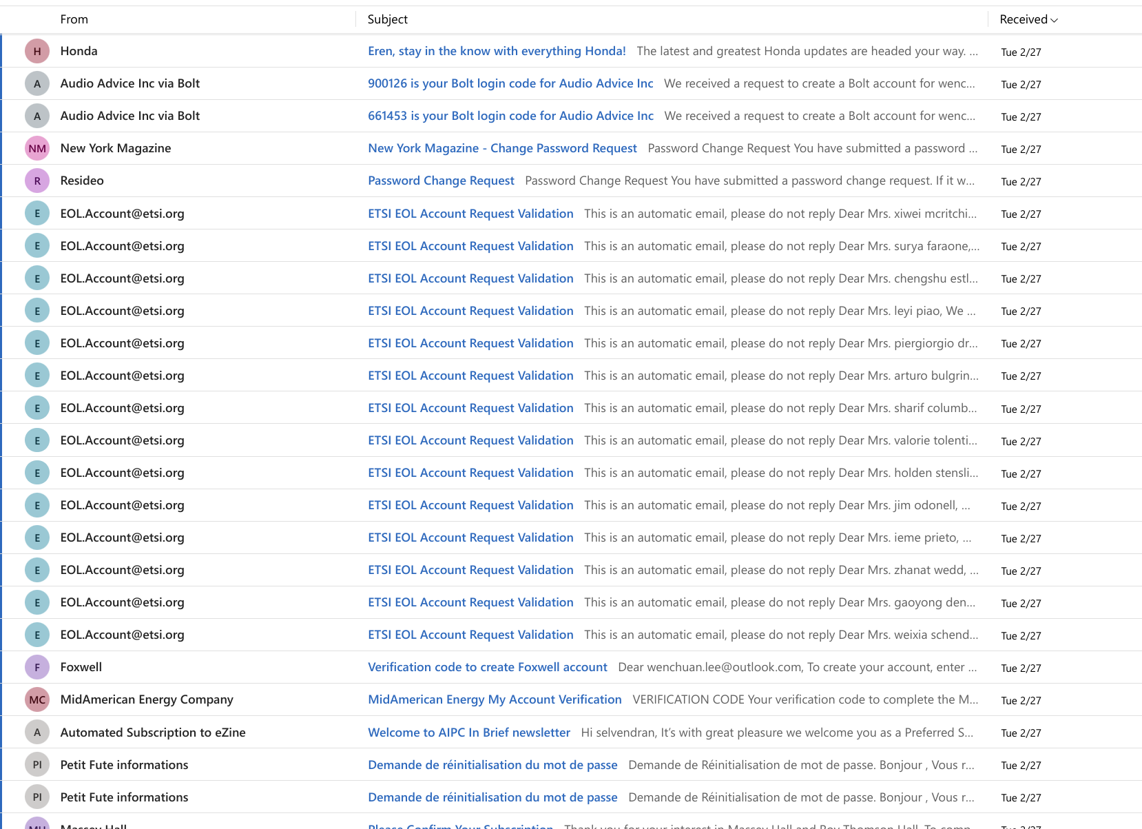 Spam emails